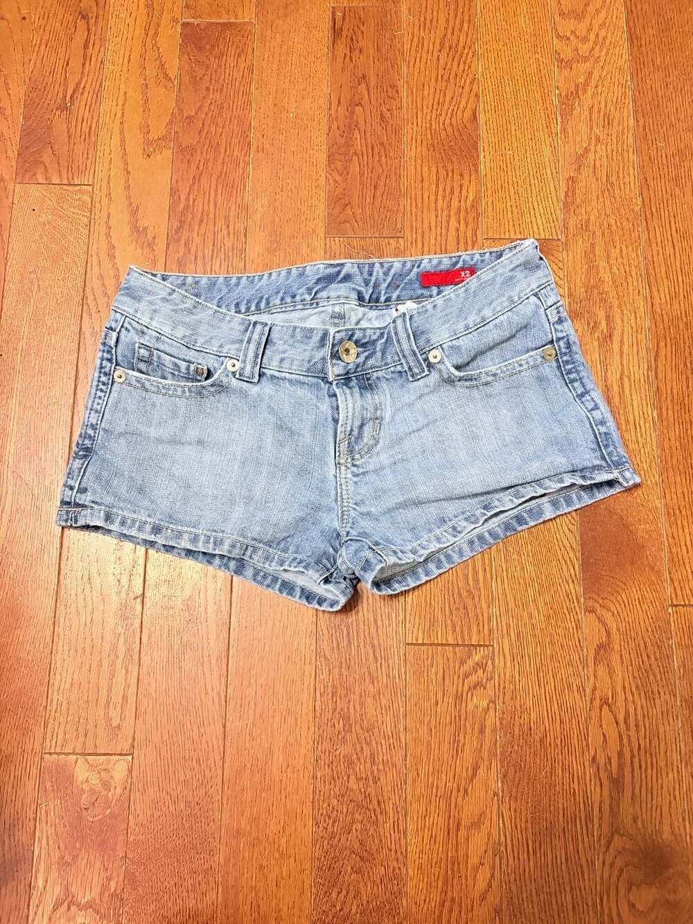 X2 Quality Denim Light Wash Low Rise Jean Shorts